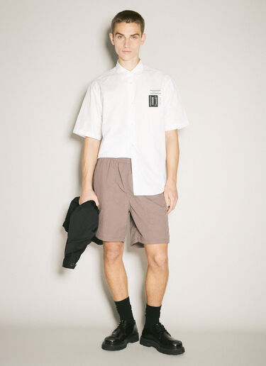LN-CC® - Undercover: Crease-Effect Shorts - Brown Undercover Crease-Effect Shorts Brown und0156003