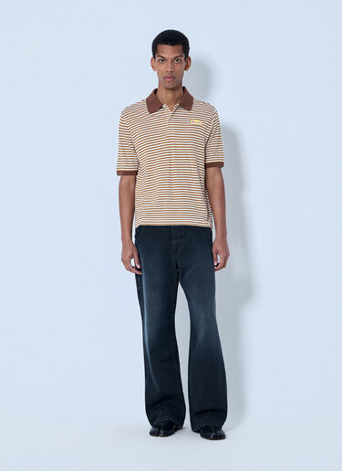 Marni 条纹Polo衫 棕色 mni0164005