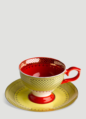 LN-CC® - POLSPOTTEN: Set of Four Grandma Espresso Cups and Saucers - Multicoloured POLSPOTTEN Set of Four Grandma Espresso Cups and Saucers Multicoloured wps0690112