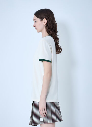 Moncler Logo Print Cotton T-Shirt White mon0264025
