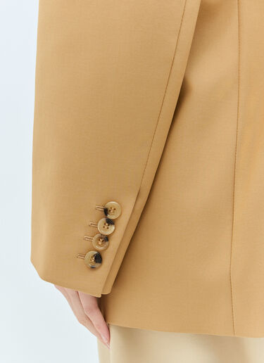 LN-CC® - Max Mara: Oversized Canvas Blazer - Beige Max Mara Oversized Canvas Blazer Beige max0257004
