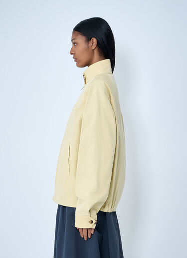 LN-CC® - Miu Miu: High-Neck Zip Jacket - Cream Miu Miu High-Neck Zip Jacket Cream miu0264005
