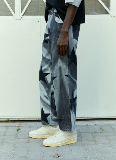 LN-CC® - Liberal Youth Ministry: Kiss Print Denim Jeans - Grey Liberal Youth Ministry Kiss Print Denim Jeans Grey lym0154003