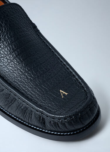 LN-CC® - Acne Studios: Leather Loafers - Black Acne Studios Leather Loafers Black acn0162027