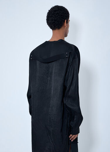 LN-CC® - Rick Owens: Oversized V-Neck Shirt - Black Rick Owens Oversized V-Neck Shirt Black ric0163015