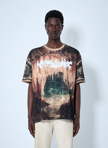 LN-CC® - Acne Studios: Graphic Print T-shirt - Brown Acne Studios Graphic Print T-shirt Brown acn0164040