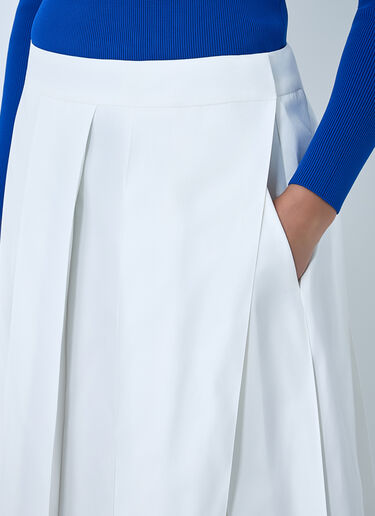 Jil Sander Pleated Midi Skirt White jil0264005