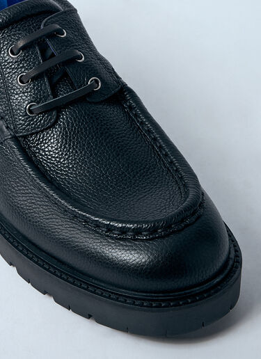 LN-CC® - Burberry: レザーラフトボートシューズ - ブラック Burberry レザーラフトボートシューズ ブラック bur0159019