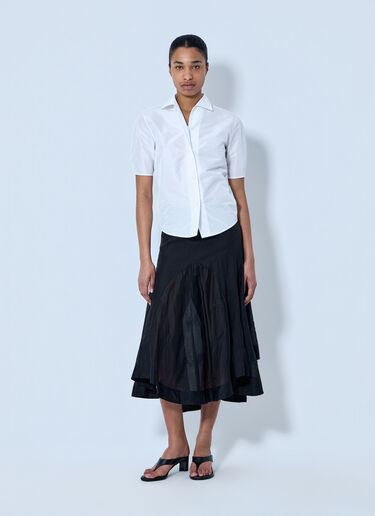 Jil Sander 短袖纯棉府绸衬衫 白色 jil0264032