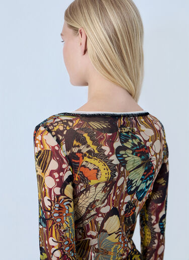 LN-CC® - Jean Paul Gaultier: 再版 The Yellow Butterfly 开衫 - 棕色 Jean Paul Gaultier 再版 The Yellow Butterfly 开衫 棕色 jpg0264022
