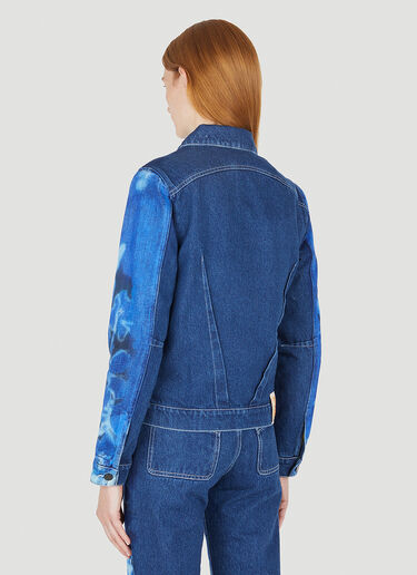 LN-CC® - Paula Canovas del Vas: Printed Denim Jacket - Blue Paula Canovas del Vas Printed Denim Jacket Blue pcd0248001