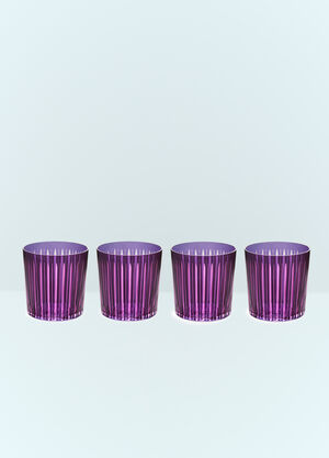 L'Objet Set Of Four Prism Cocktail Glasses Purple wps0691623