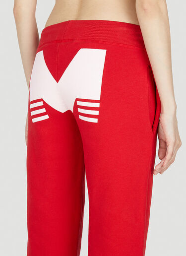 LN-CC® - Mowalola: Logo Print Track Pants - Red Mowalola Logo Print Track Pants Red mow0352006