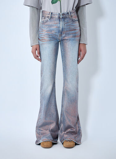LN-CC® - Acne Studios: Fitted Glitter Jeans - Blue Acne Studios Fitted Glitter Jeans Blue acn0264019