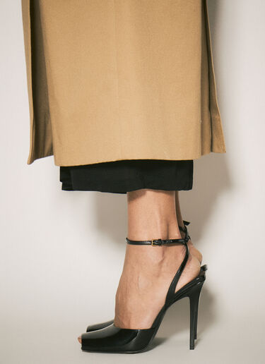 LN-CC® - Saint Laurent: La Scandale Patent Heels - Black Saint Laurent La Scandale Patent Heels Black sla0258012