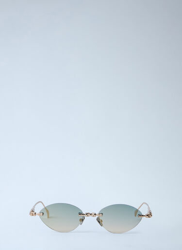 LN-CC® - Kuboraum: H65 Oval Sunglasses - Gold Kuboraum H65 Oval Sunglasses Gold kub0364004