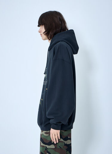 VETEMENTS 巴黎游客拉链连帽衫 黑色 vet0164003