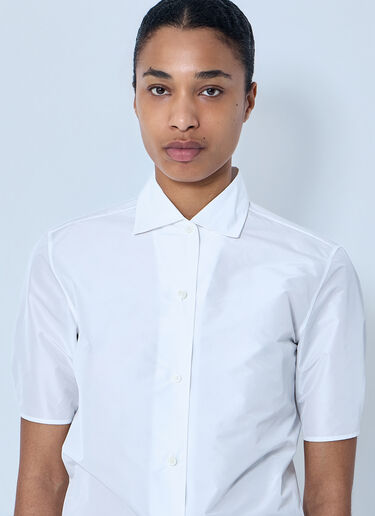 Jil Sander 短袖纯棉府绸衬衫 白色 jil0264032