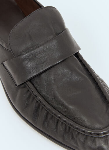 LN-CC® - The Row: Soft Loafers - Black The Row Soft Loafers Black row0154010