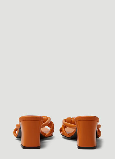 LN-CC® - Reike Nen: Noodle Knot Heeled Sandals - Orange Reike Nen Noodle Knot Heeled Sandals Orange rkn0249002