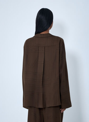 LN-CC® - TOTEME: Monogram Shirt - Dark Brown TOTEME Monogram Shirt Dark Brown tot0263020