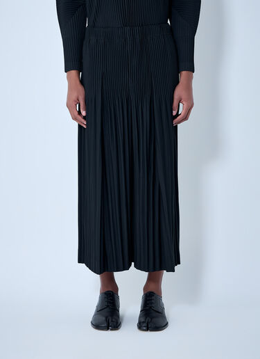 LN-CC® - Homme Plissé Issey Miyake: 플리츠 팬츠 - 블랙 Homme Plissé Issey Miyake 플리츠 팬츠 블랙 hmp0163007