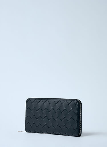 LN-CC® - Bottega Veneta: Intrecciato レザー ジップアラウンド ウォレット - ブラック Bottega Veneta Intrecciato レザー ジップアラウンド ウォレット ブラック bov0159020