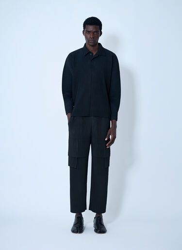 LN-CC® - Homme Plissé Issey Miyake: 멀티 포켓 플리츠 팬츠 - 그레이 Homme Plissé Issey Miyake 멀티 포켓 플리츠 팬츠 그레이 hmp0162008
