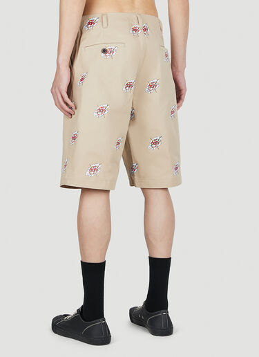 LN-CC® - Junya Watanabe: Roy Lichtenstein Shorts - Beige Junya Watanabe Roy Lichtenstein Shorts Beige jwn0152008