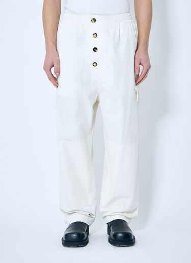 LN-CC® - Bottega Veneta: Light Cotton Twill Pants - White Bottega Veneta Light Cotton Twill Pants White bov0159001