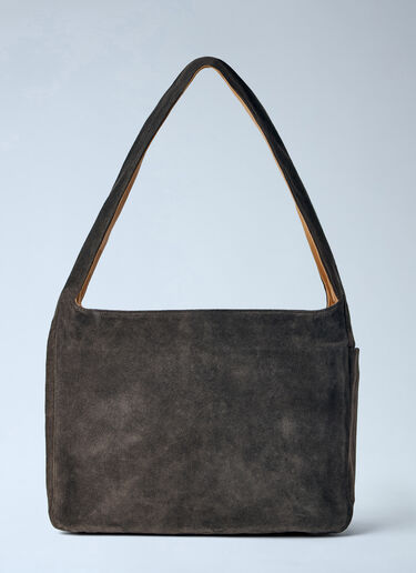LN-CC® - Our Legacy: Grande Brick Suede Shoulder Bag - Brown Our Legacy Grande Brick Suede Shoulder Bag Brown our0264035