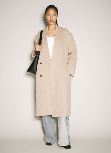 MM6 Maison Margiela 围裹式束带大衣 米色 mmm0257001