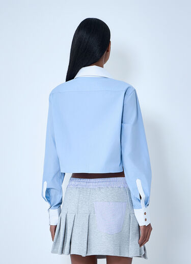 Vivienne Westwood Layered Collar Crop Shirt Blue vvw0263004