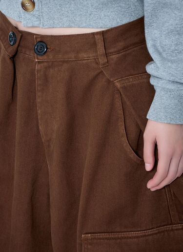 Abra Pleated Cargo Shorts Brown abr0264002
