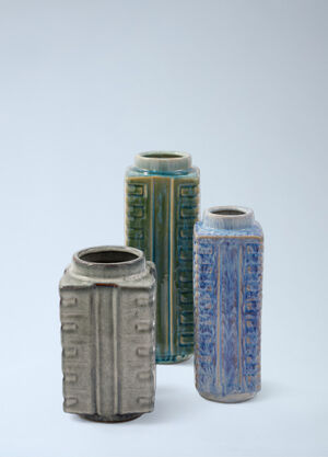 POLSPOTTEN Set Of Three Small City Vase Multicolour wps0692008