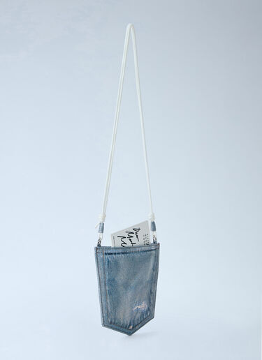 LN-CC® - MM6 Maison Margiela: Denim Pocket Bag - Blue MM6 Maison Margiela Denim Pocket Bag Blue mmm0264059