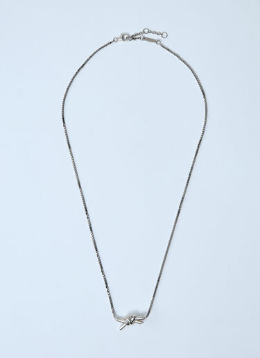 LN-CC® - Bottega Veneta: Knot Necklace - Silver Bottega Veneta Knot Necklace Silver bov0259057