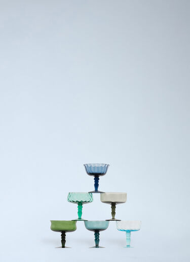 Bitossi Home Set Of Six Diseguale Goblets Multicolour wps0692579