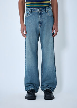 LN-CC® - Miu Miu: Wide-Leg Denim Jeans - Blue Miu Miu Wide-Leg Denim Jeans Blue miu0164012