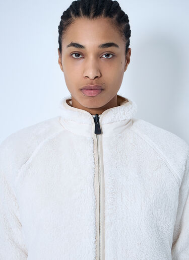 LN-CC® - Moncler Grenoble: Fluffy Zip-Up Cardigan - White Moncler Grenoble Fluffy Zip-Up Cardigan White mog0259008