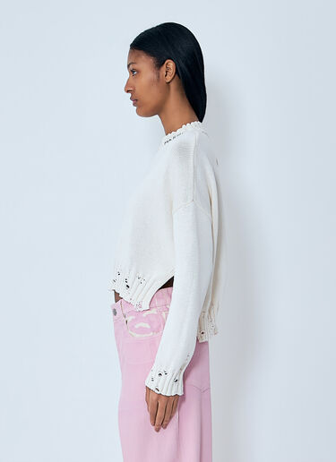 Marni Logo Motif Sweater Cream mni0263004