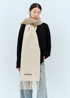 Jacquemus L'Echarpe Moisson Scarf Beige jac0358002