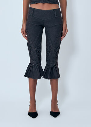 Miss Sixty x KNWLS Cropped Flared Jeans Black msk0263011