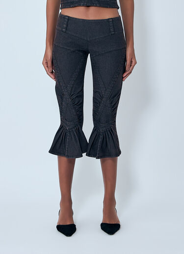 LN-CC® - Miss Sixty x KNWLS: Cropped Flared Jeans - Black Miss Sixty x KNWLS Cropped Flared Jeans Black msk0263011