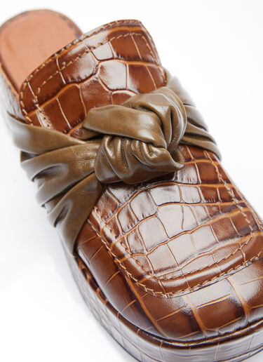 LN-CC® - Rejina Pyo: Knot Platform Mules - Brown Rejina Pyo Knot Platform Mules Brown rej0254013