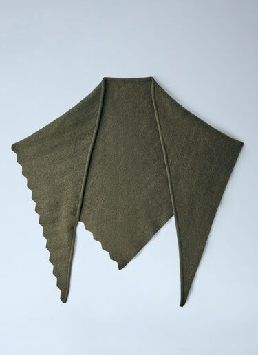 LN-CC® - Jacquemus: Le Chale Chevron Scarf - Green Jacquemus Le Chale Chevron Scarf Green jac0164004