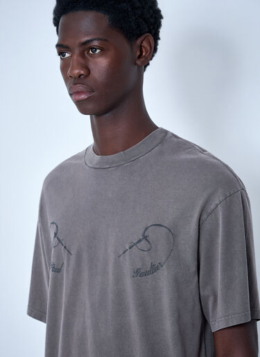 LN-CC® - Jean Paul Gaultier: Printed Cotton Jersey T-Shirt - Grey Jean Paul Gaultier Printed Cotton Jersey T-Shirt Grey jpg0164006