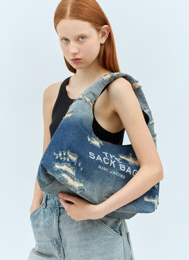 LN-CC® - Marc Jacobs: The Denim Sack Shoulder Bag - Blue Marc Jacobs The Denim Sack Shoulder Bag Blue mcj0258001