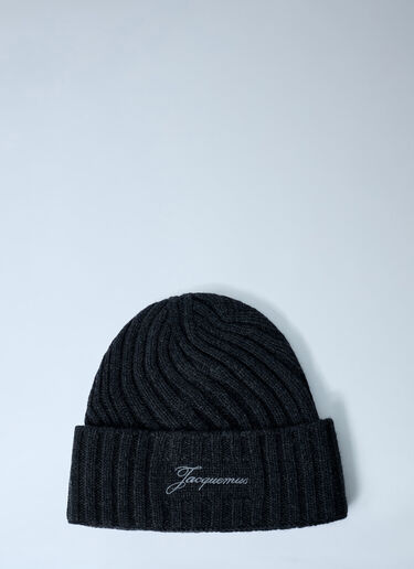 LN-CC® - Jacquemus: Le Bonnet Tourni Beanie Hat - Grey Jacquemus Le Bonnet Tourni Beanie Hat Grey jac0162017