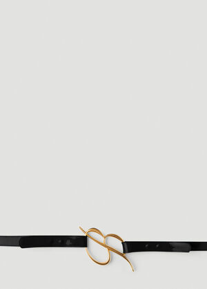 LN-CC® - Blumarine: B Logo Belt - Black Blumarine B Logo Belt Black blm0252012